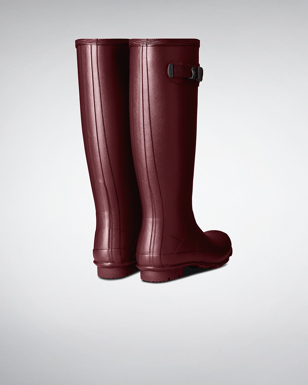 Galochas Altas Hunter Feminina Roxo Vermelhas - Norris Field Neoprene Lined - 98QABKELX
